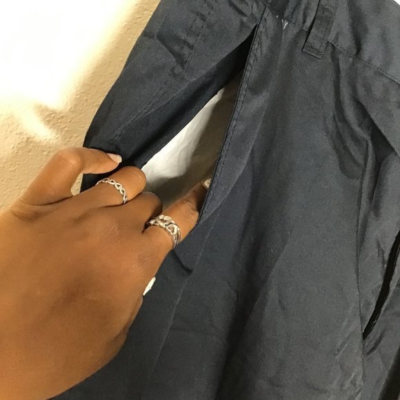 Access Original Fit Men's Cargo Shorts Pockets Drawstrings Navy Blue Size 52 - Picture 3 of 6